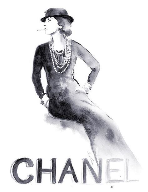 chanel black and white sketches